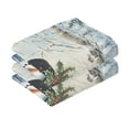 thumbnail image 3 of joogoo 2 PCs Hand Towels Sets Christmas Snowman with Cardinal Cotton Face Towel Bathroom Decorative, 3 of 7