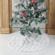 thumbnail image 3 of Falda de árbol de Navidad, tapete blanco de piel sintética, 78/90/122cm, adornos de fiesta en casa, 3 of 4