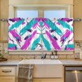 thumbnail image 2 of Yayeee Kitchen Curtains Tier Set of 2 Light Filtering 57"x36" Over Sink Window Panels, Abstract Drawing, 2 of 7