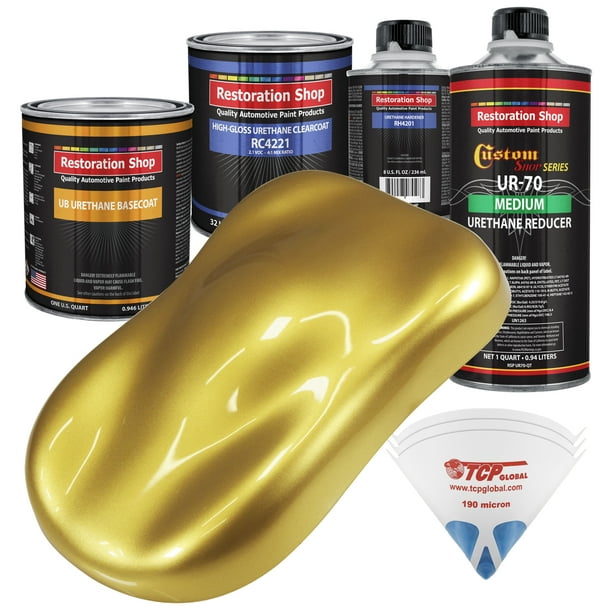 Anniversary Gold Metallic Quart URETHANE BASECOAT CLEARCOAT Car Auto