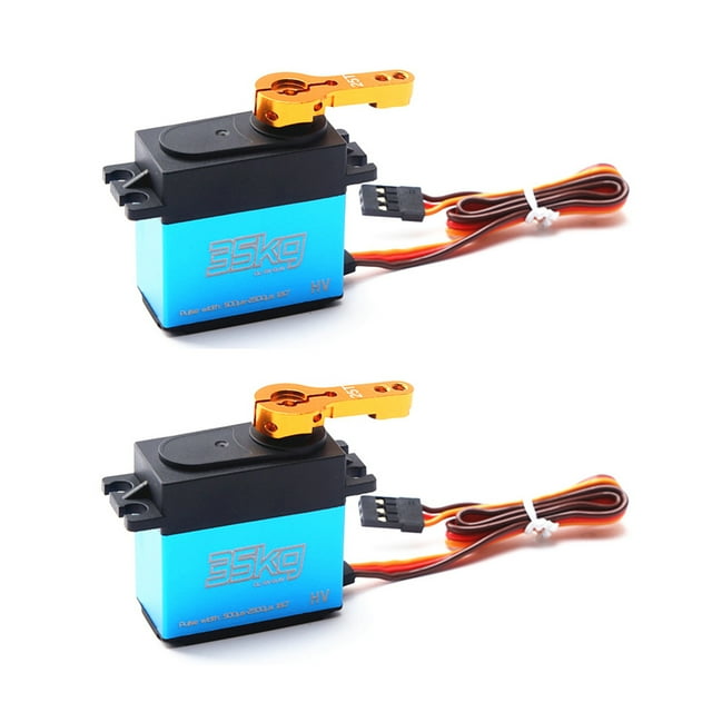Labymos 35KG Digital Servo 2pcs Metal Gear Servo Waterproof for RC Cars Robot Manipulator with 25T Servo Arms