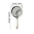 thumbnail image 3 of 2 Pcs Stainless Steel Flour Sieve Fine Mesh Baking Sifter with Non-Slip Handle Kitchen Tool for Filtering Baking Ingredients 28.5cm x 14cm, 3 of 7