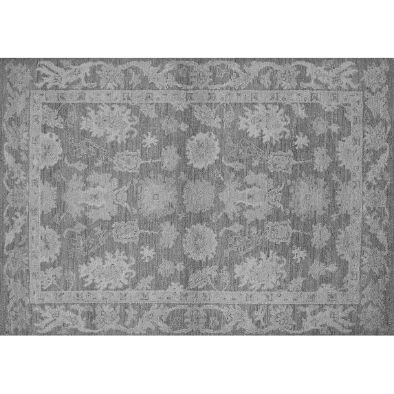 Ahgly Company Indoor Rectangle Oriental Gray Industrial Area Rugs, 2' x 4'