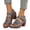 Blue, variant on Womens Platform Dressy Sandals Fashion Leather Pearl Arch Support Chunky High Heels Orthopedic Sandals