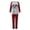 Red #01, variant on Christmas Pajamas for Family Add Festive Atmosphere Family Christmas Pajamas Matching Sets PJ's Sleepwear Printed Top and Plaid Pants with Pockets Family Christmas Pajamas Matching Sets