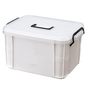 Box First Aid Empty Medicine Storage Box Organizer Family Emergency Kit Easily Accessible Transparent Lockable Lid