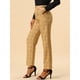 thumbnail image 4 of Pantalones a cuadros Allegra K casuales para mujer Caqui oscuro L, 4 of 6