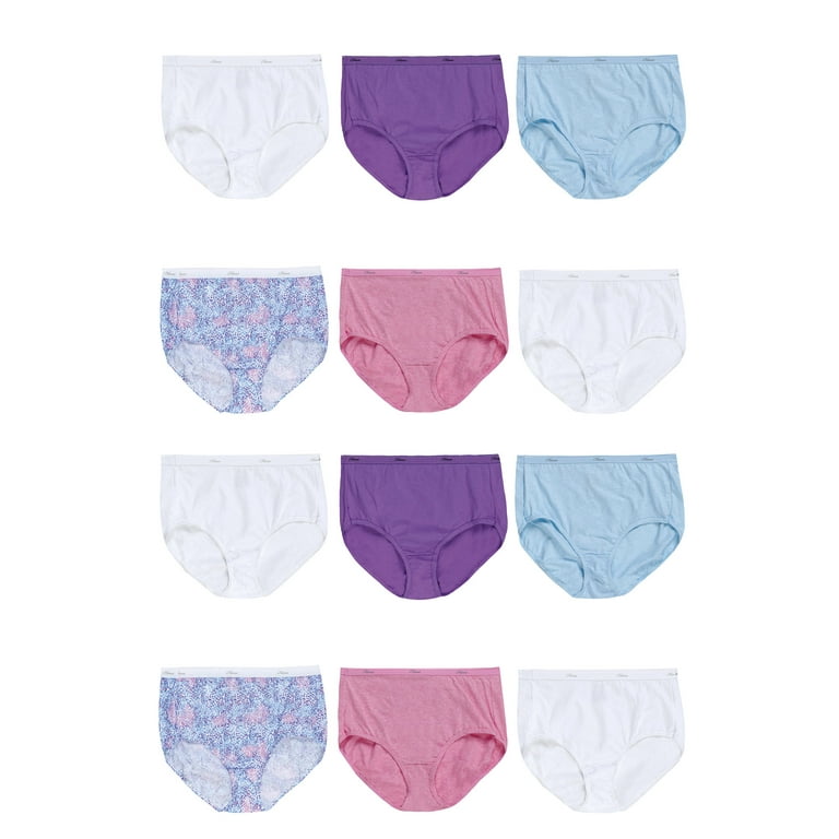 Hanes Women's Super Value Cotton Brief Underwear, 12-Pack