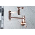 thumbnail image 2 of Kingston Brass KS310TALAC Tudor Wall Mount Pot Filler Faucet, Antique Copper, 2 of 8