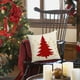 thumbnail image 5 of Peach Print Christmas Pillowcase Christmas Tree Elks Pillowcase Sofa Bedside Cushion Cover Size 17.7 X17.7 Inches, 5 of 6