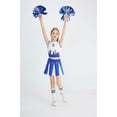 thumbnail image 2 of LOLANTA Girls Cheerleader Costume Pleated Skirt 4PCs Set Cheerleader Outfit with Pom Pom, 2 of 5