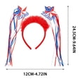 thumbnail image 6 of Homellea 4th of July Patriotic Headband, 9.64 Inch Red White Blue Star Hair Hoop with 250 Year Anniversary Ribbon Streamers for Independence Day, Memorial Day, Parade and Party Decor, 6 of 6