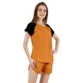 thumbnail image 3 of Inkmeso Solid 2 Pc Nightwear Set For Women Raglan Sleeves Button-Down Top & Shorts Sleepwear-68, 3 of 7
