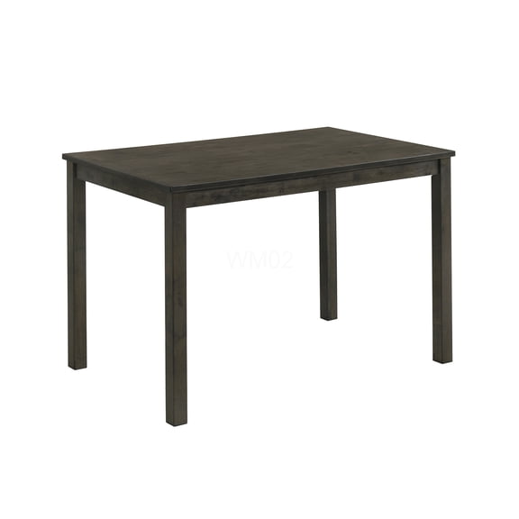Modern Dark Brown Rectangular Dining Table, Solid Wood Minimalist Kitchen Room Table for 4, Contemporary Furniture