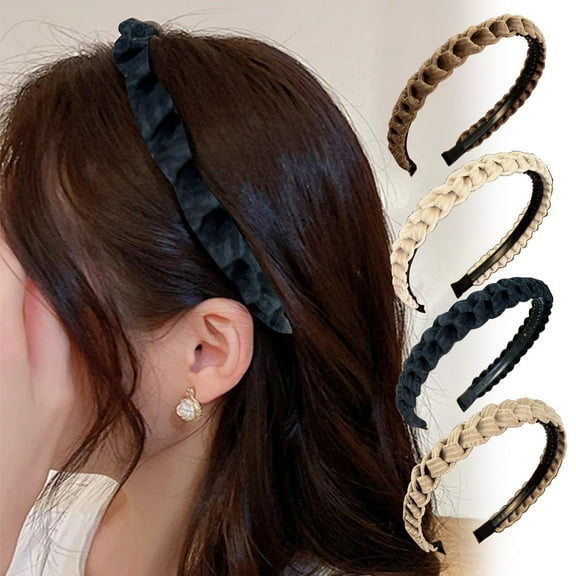Elegant Woven Headband With Non-Slip Teeth - For Daily Wear Parties And Events - Stylish Comfortable Lightweight And Long-Lasting Hair Accessory