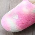 thumbnail image 4 of Women's Slippers Round Toe Velvet Tie-Dye Shoes Multicolor Comfort Slippers for Women Indoor Footwear, 4 of 7