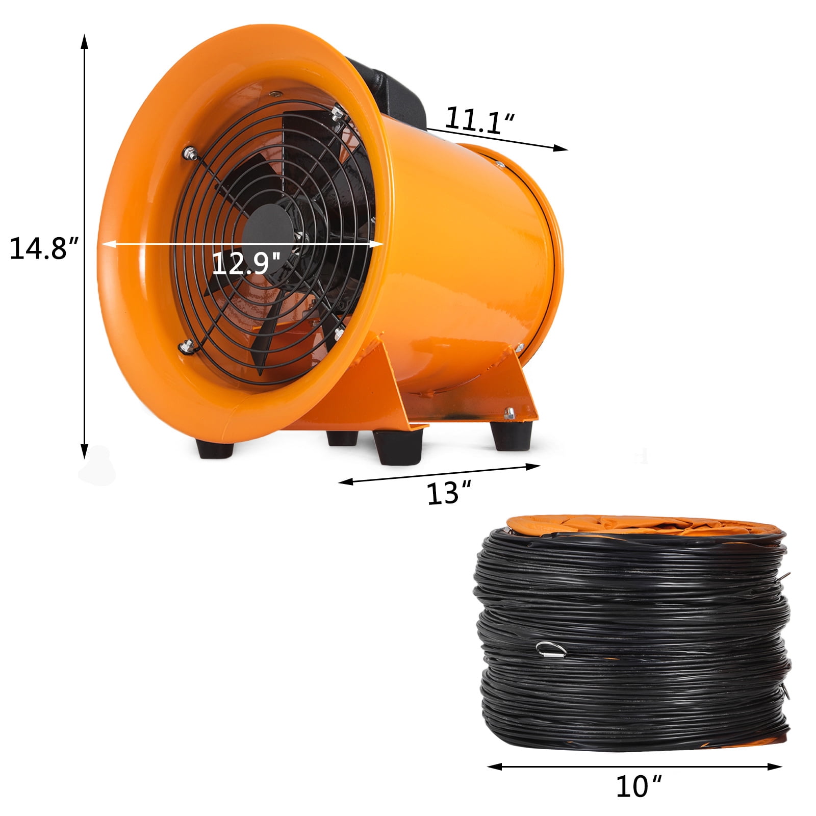 VEVOR Utility Blower Fan 10 Inch Portable Ventilator High Velocity