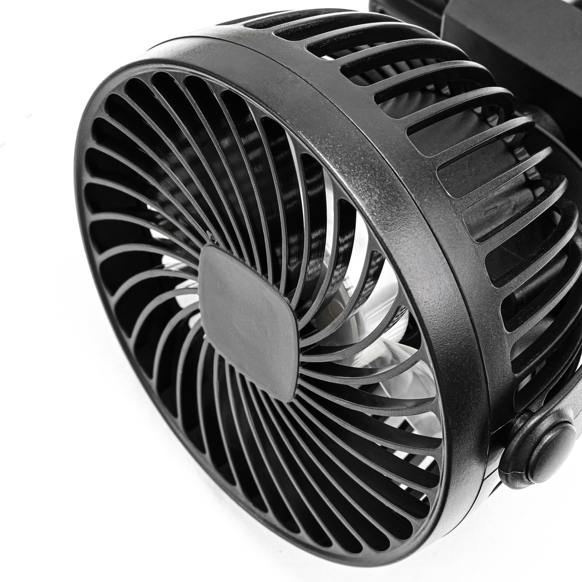 KAYYELAMP Set Of Three Black Mini Fan With E26 Base Adjustable Angle Simple Vintage Design For Kitchen Home Plant Shelf
