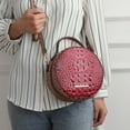 thumbnail image 3 of MKF Collection Ynnari Women Crossbody Croc-Embossed Round Chic Handbag Top Handle by Mia K - Cognac, 3 of 7