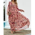 thumbnail image 4 of Women's Wild Lotus Ruffle Tiered Maxi Dress, 4 of 11