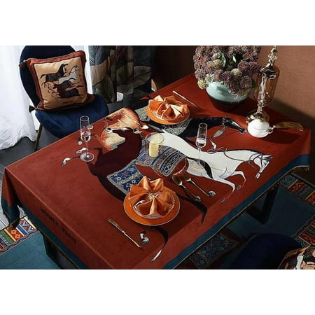 

ASWMXR Tablecloth European Luxury Decorative Dining Table Cover Home Textile Printed Table Covers Square High Grade Custom Made