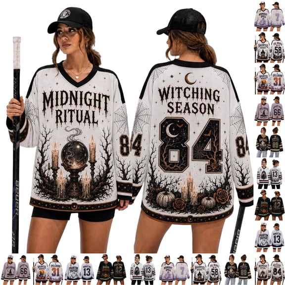 UDAUDU Halloween Shirts for Women V-Neck Spooky Pumpkin Print T-Shirts Holiday Long Sleeve Jersey Comfort Clothes 3XL