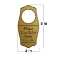 thumbnail image 5 of Signs ByLITA Please Use Other Door Door Hanger - Dark Brown, 4" x 8", 5 of 5