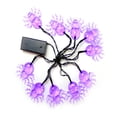 thumbnail image 3 of 10 Purple Battery Operated LED Spider Halloween Lights - 4.6 ft Black Wire, 3 of 3