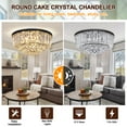 thumbnail image 5 of KPIBEST K9 60cm Modern 8-Light Black Flush Mount Lights, 5 of 13
