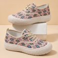 thumbnail image 5 of Willtoo Women Platform Canvas Shoes Elastic Lace‑Up Casual Non Slip Walking Shoes Lightweight Non‑Slip Thick‑Sole Sneakers, 5 of 5