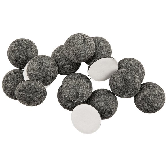 Softtouch 4755295N Almohadillas de fieltro para muebles de uso extendido para superficies duras e irregulares, 1 pulgada, gris (paquete de 16), 16 piezas
