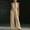Beige, variant on Womens Overalls Loose Fit Sleeveless V Neck Womens Jumper Solid Color Regular Fit Casual Rompers Summer for Party and Festival S-3XL
