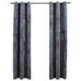 thumbnail image 6 of vidaXL Blackout Curtains with Rings 2 pcs Navy Blue 54"x84" Velvet, 6 of 30