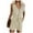 01#Beige, variant on Women's Casual Summer V-Neck Sleeveless Jumpsuit, Button Closure, Belted Romper Shorts