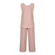 thumbnail image 5 of Conjunto de pantalones y tops de camisa sin mangas con cuello redondo liso para mujer Wmkox8yi  bvn3748, 5 of 8