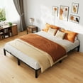 thumbnail image 3 of CazToi Base de cama plataforma de metal de 25 cm tamaño King, soporte de alta resistencia de 800 libras, no necesita somier, almacenamiento bajo la cama, 3 of 7