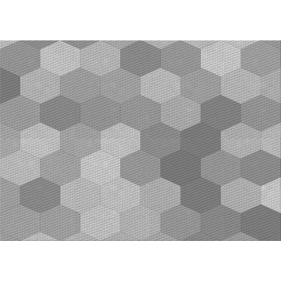 Ahgly Company Machine Washable Indoor Rectangle Transitional Gray Area Rugs, 5' x 7'