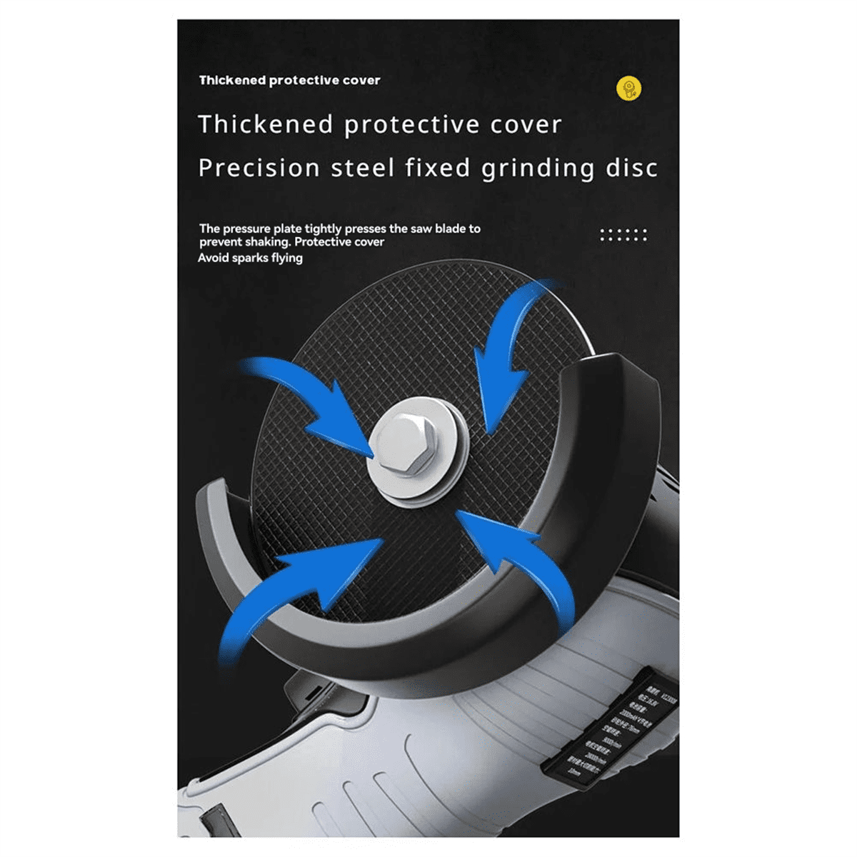 16.8V Cordless Electric Angle Grinder 6500r/Min LithiumBattery Mini Polishing Grinding Machine Diamond Cutting Power(US),As Shown