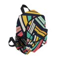 thumbnail image 2 of FORMRS School Backpack with Front Zippered Pocket 12" Student Travel Daypack, Red Geometric, 2 of 6