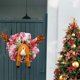 thumbnail image 3 of Puerta delantera redonda para porche, corona de cuernos de Navidad, guirnalda de pared , guirnalda para exteriores, decoración de BLESIY corona colgante, 3 of 6