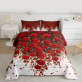 thumbnail image 2 of Homewish Romantic Valentine Queen Comforter Set,Red Rose Bedding Sets,Chic Flower Floral Bedding Comforter Set For Girls Kids,Breathable Home Decor Reversible,3-Piece, 2 of 8