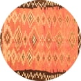 thumbnail image 1 of Ahgly Company Indoor Round Oriental Orange Traditional Area Rugs, 5' Round, 1 of 1