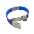 thumbnail image 2 of Medical Alert Bracelets for Men or Women Blue Or Purple Reversible Sport Slim Hypoallergenic Waterproof Silicone ID Bracelets Laser Engraving Free Standard Shipping Medical ID Wallet Card included, 2 of 9