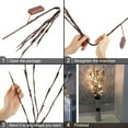 thumbnail image 3 of 4 Pack Lighted Twig Branches 80 Led Battery Powered Decorative Branches Artificial Willow White Lighting Branch Lights, 3 of 6