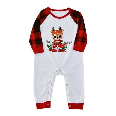 

Christmas Family Pjs Matching Family Pajamas Sleepwear Holiday Classic Plaid Xmas PJs Sets for Adults Kid Baby
