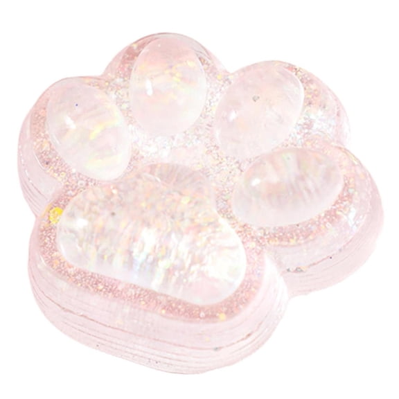 Slow Rising Squishy, Stress Ball Fidget, 3X2.5 in, Paw form, Nervousness Easing, Classroom Use, Iridescent, 1 Pc
