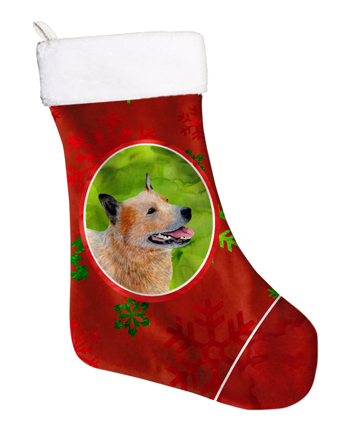 Australian Cattle Dog Red Snowflakes Holiday Christmas Christmas ...