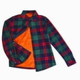 thumbnail image 1 of Womens Sherpa Lined Flannel Jacket with Hand Pockets  Plaid Button Down Fuzzy Shirt Jackets, 1 of 9