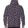 thumbnail image 7 of Goofa Bat Purple for Men's Hooded Sweatshirt - Lightweight Pullover Hoodie with Kangaroo Pocket, Perfect for Everyday Wear-Medium, 7 of 7