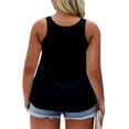 thumbnail image 2 of Langwyqu Sleeveless Solid Color Plus Size Women Button Tank Tops, 2 of 5